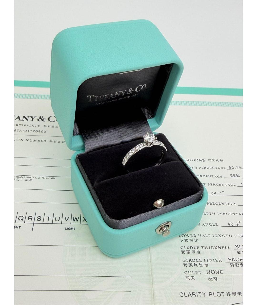 TIFFANY&CO Серебряное платиновое кольцо, фото 4