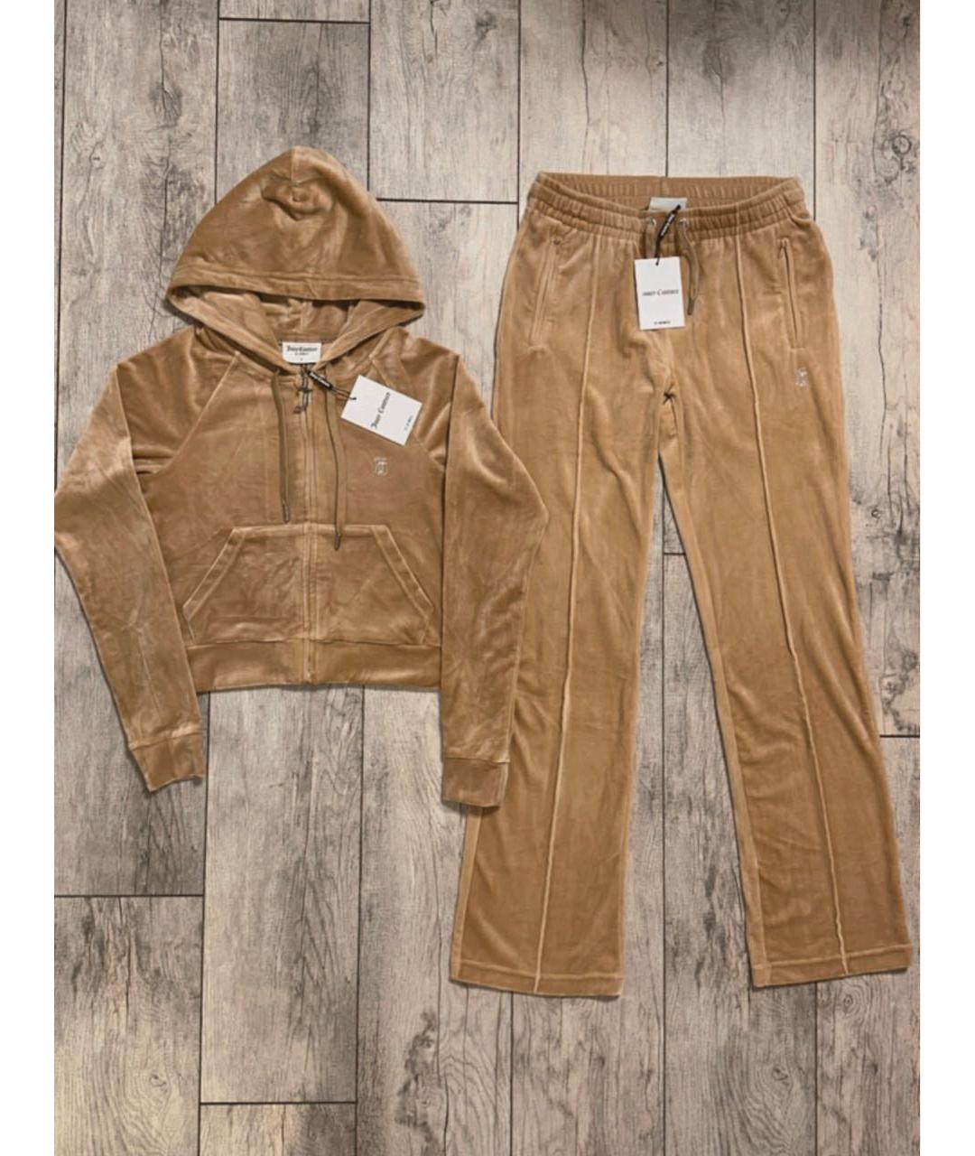 JUICY COUTURE Бежевый велюровый спортивные костюмы, фото 1