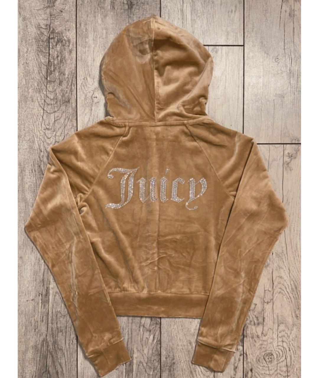 JUICY COUTURE Бежевый велюровый спортивные костюмы, фото 4