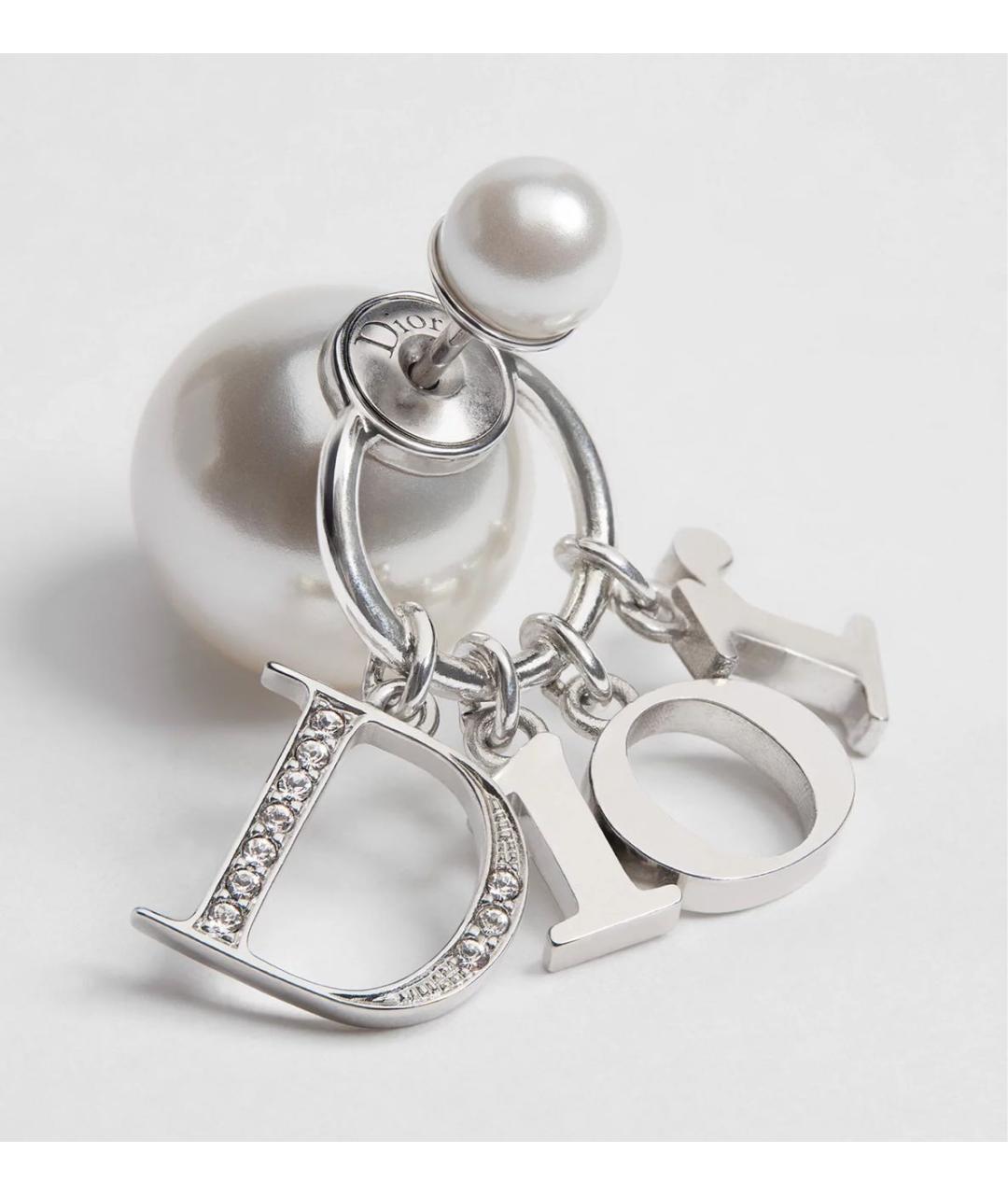 CHRISTIAN DIOR Серебряные металлические серьги, фото 4