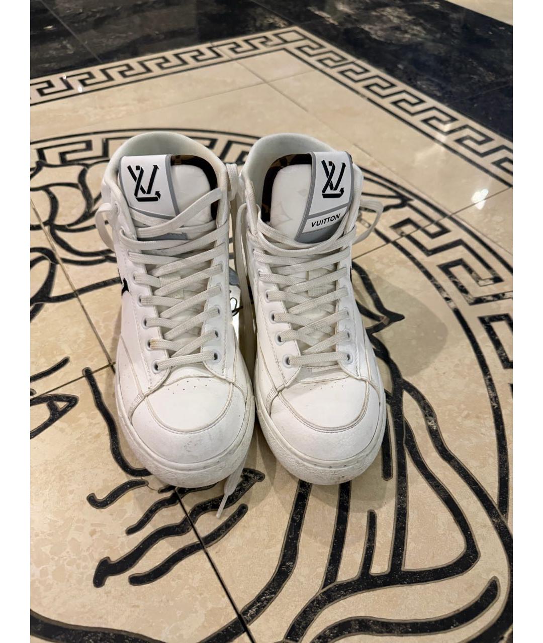 LOUIS VUITTON Белые кожаные кеды, фото 2