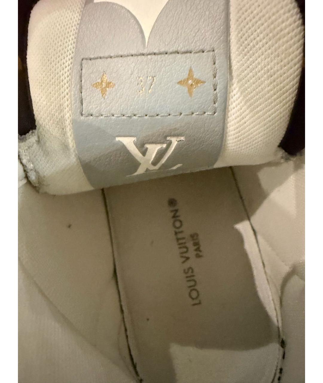 LOUIS VUITTON Белые кожаные кеды, фото 3