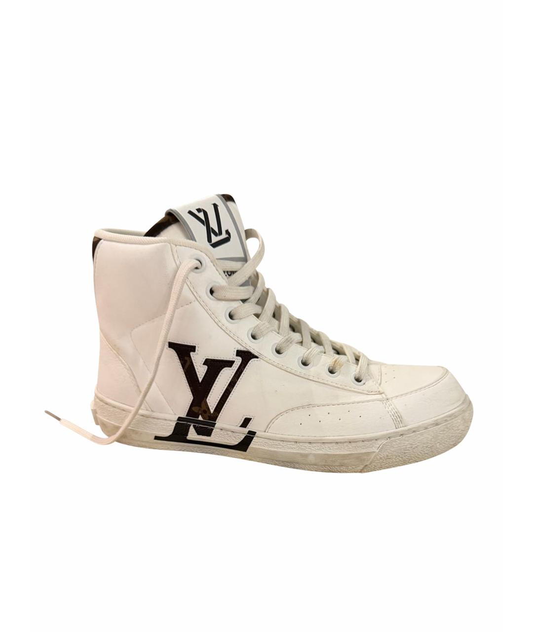 LOUIS VUITTON Белые кожаные кеды, фото 1