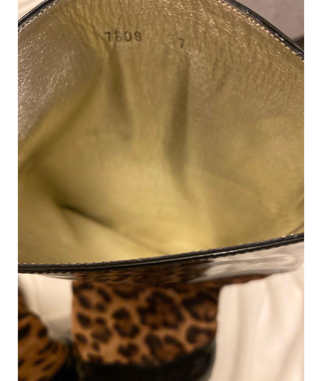 DOLCE&GABBANA Коричневые сапоги из лакированной кожи, фото 7