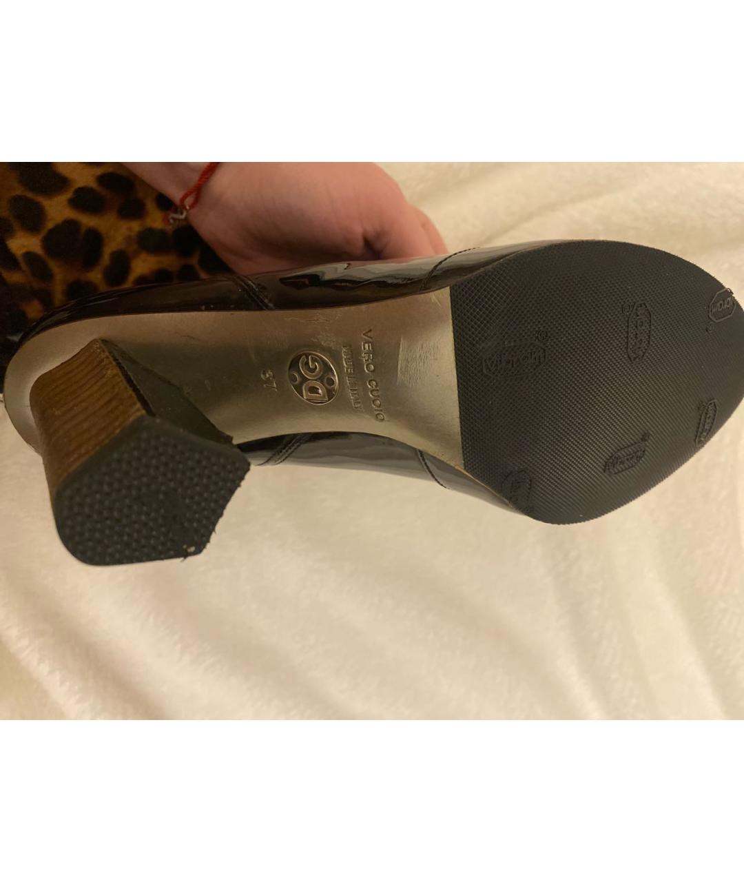 DOLCE&GABBANA Коричневые сапоги из лакированной кожи, фото 5