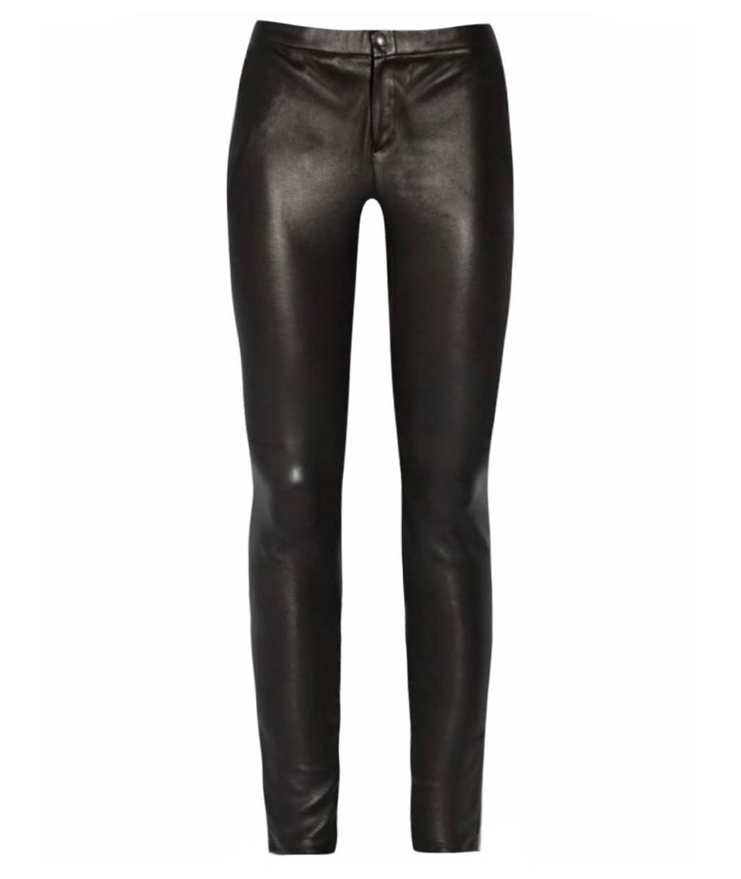 GUCCI Черные кожаные брюки узкие, фото 1