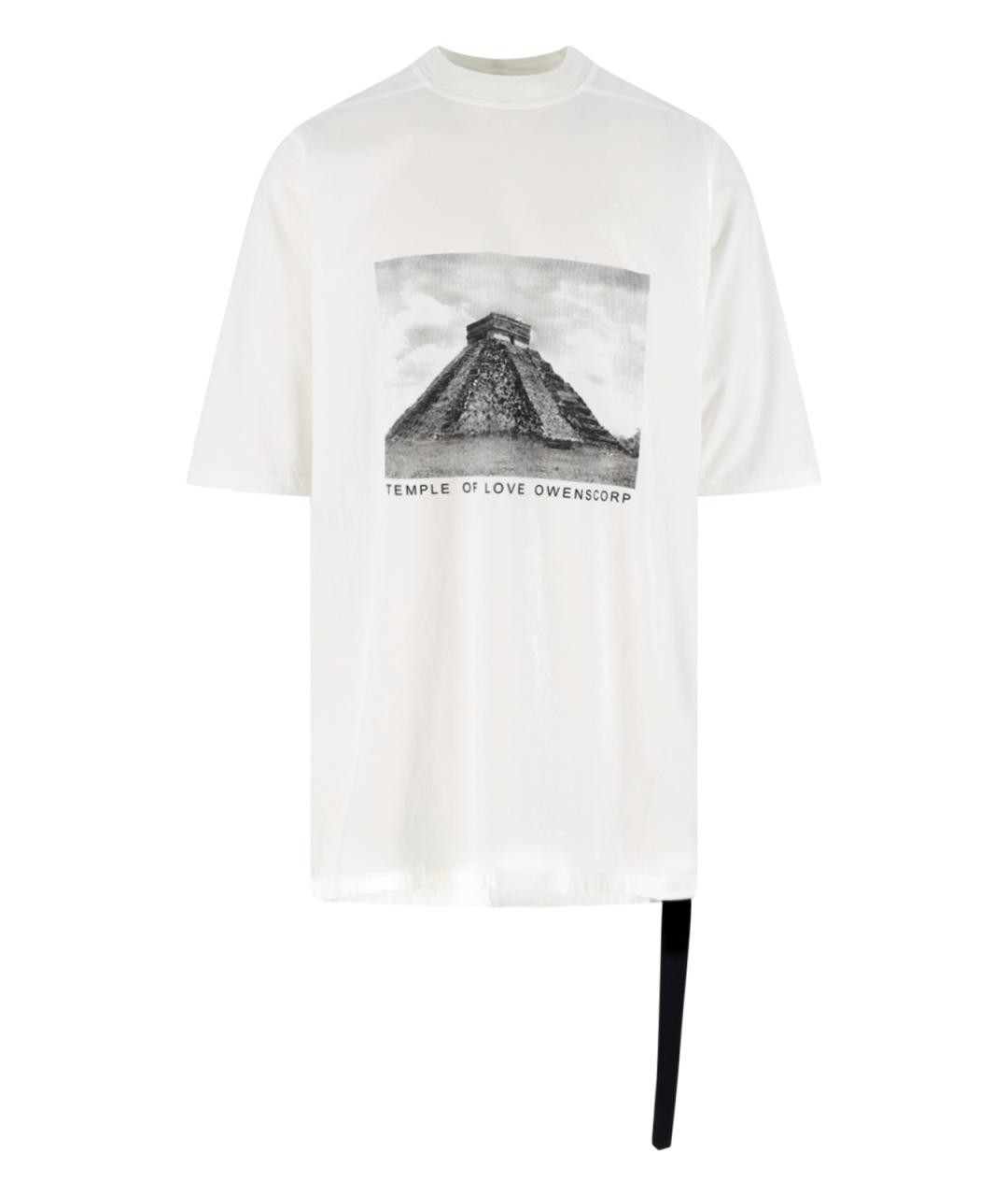 RICK OWENS DRKSHDW Белая хлопковая футболка, фото 1