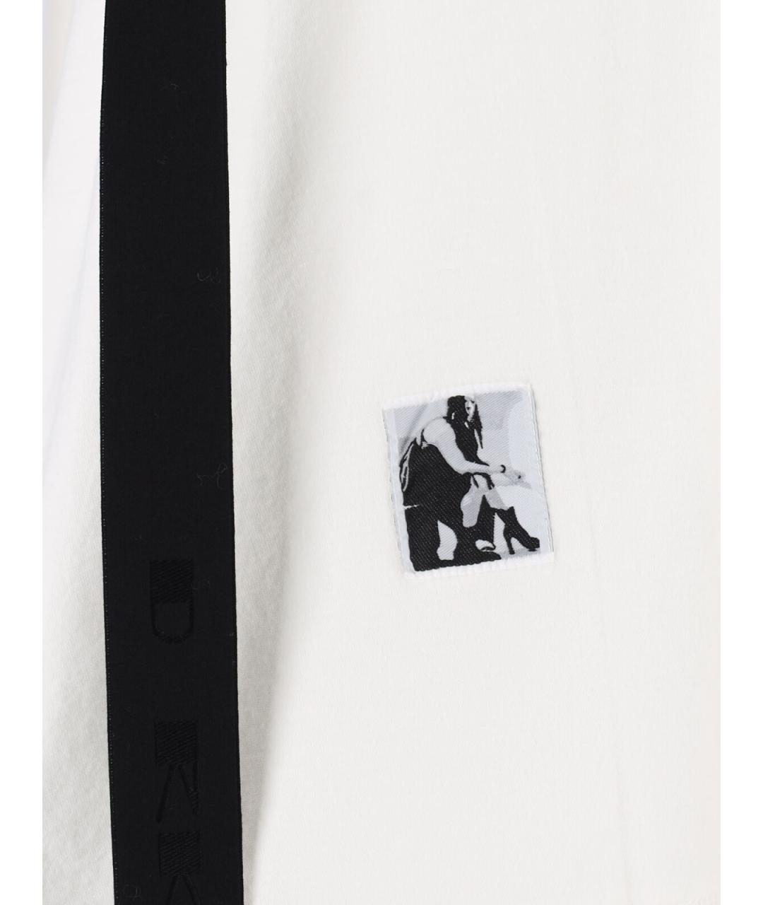 RICK OWENS DRKSHDW Белая хлопковая футболка, фото 3