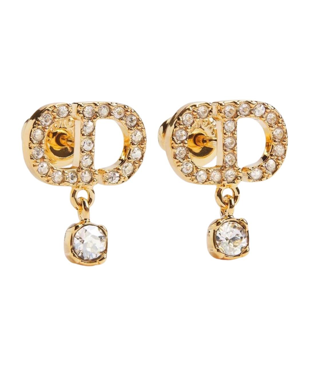 CHRISTIAN DIOR Золотые металлические серьги, фото 1