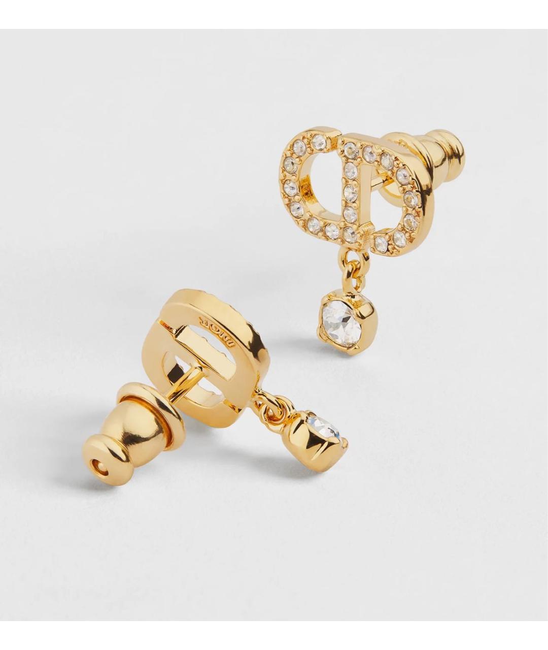 CHRISTIAN DIOR Золотые металлические серьги, фото 4