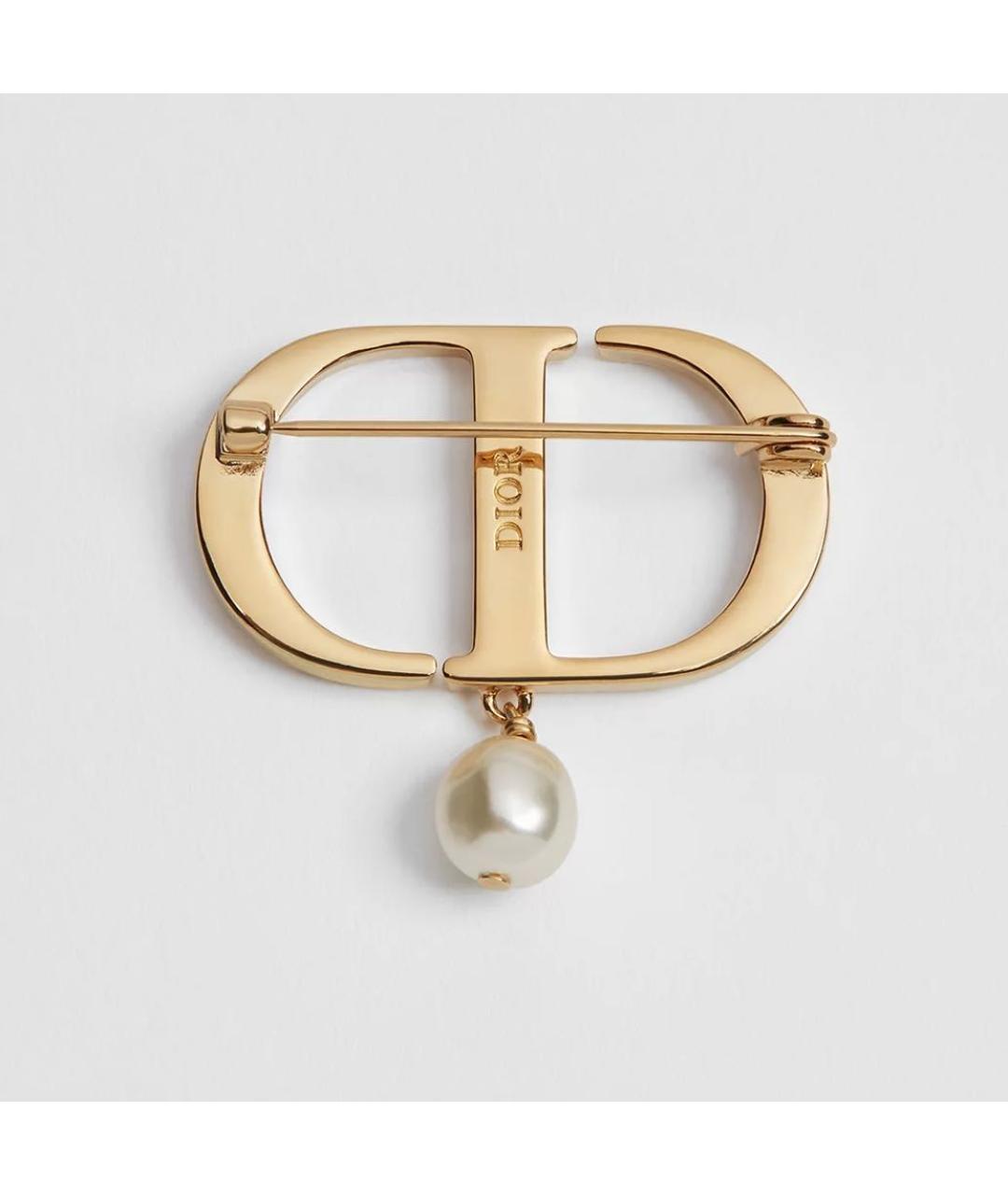 CHRISTIAN DIOR Золотая металлическая булавка / брошь, фото 3
