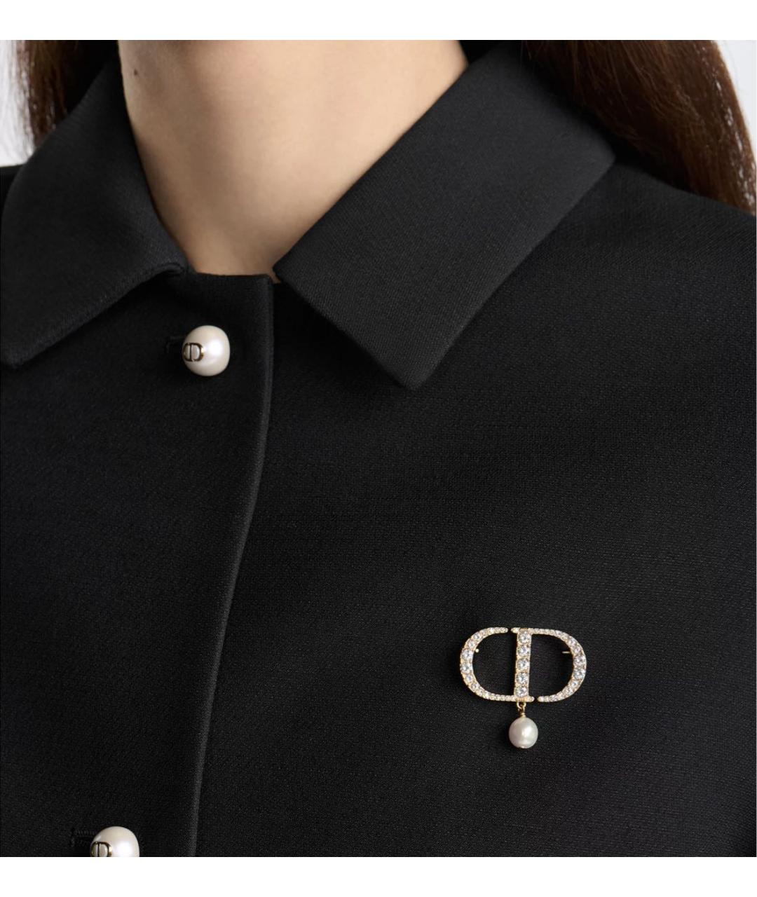 CHRISTIAN DIOR Золотая металлическая булавка / брошь, фото 2