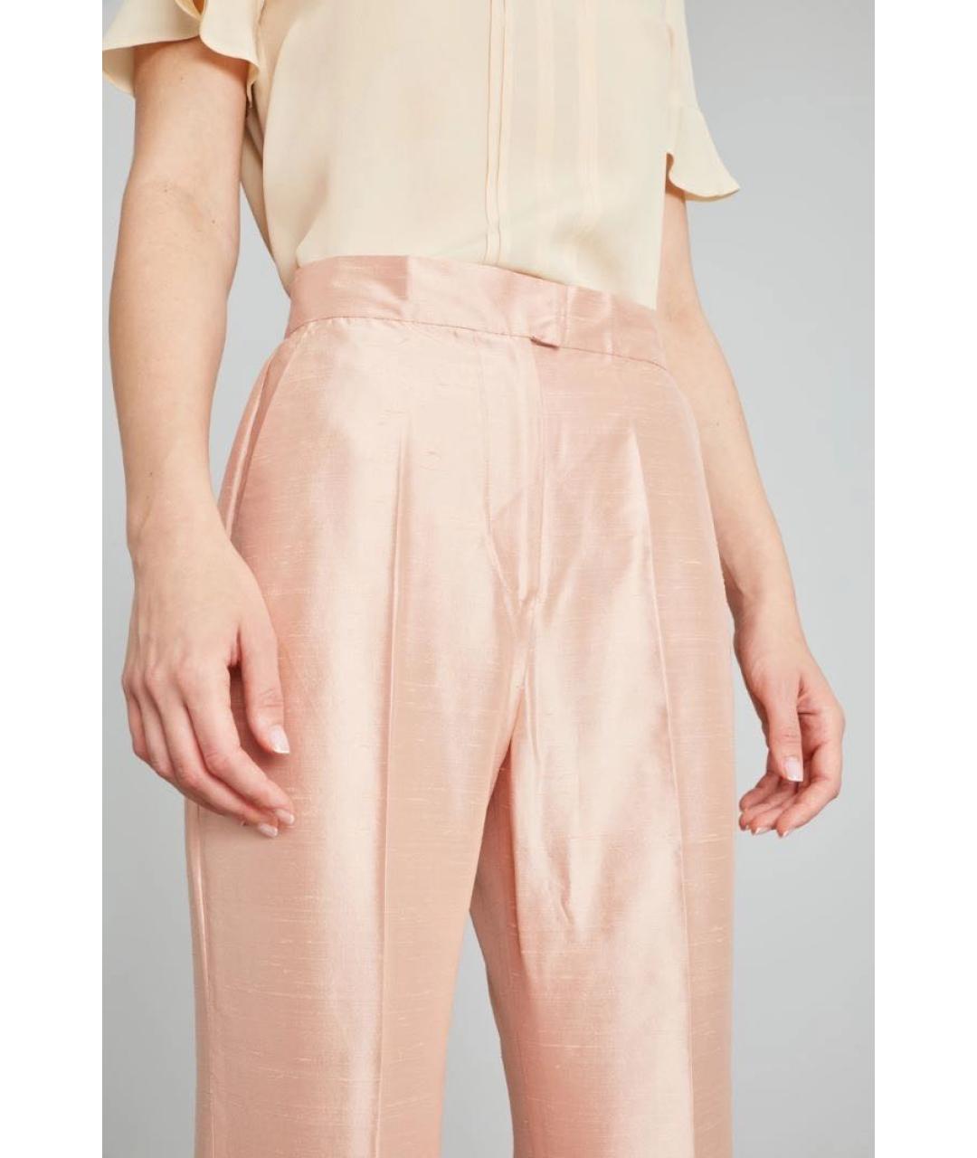MAX MARA Розовый шелковый костюм с брюками, фото 6