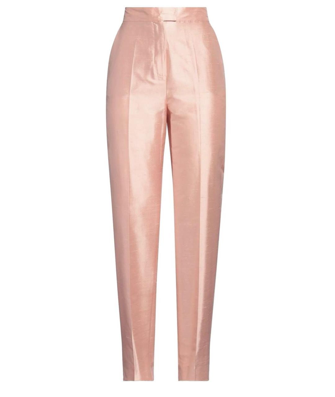 MAX MARA Розовый шелковый костюм с брюками, фото 2