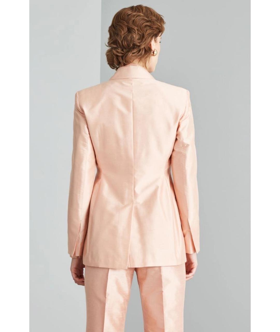 MAX MARA Розовый шелковый костюм с брюками, фото 7
