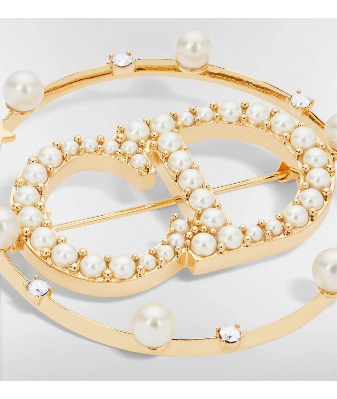 CHRISTIAN DIOR Золотая металлическая булавка / брошь, фото 5