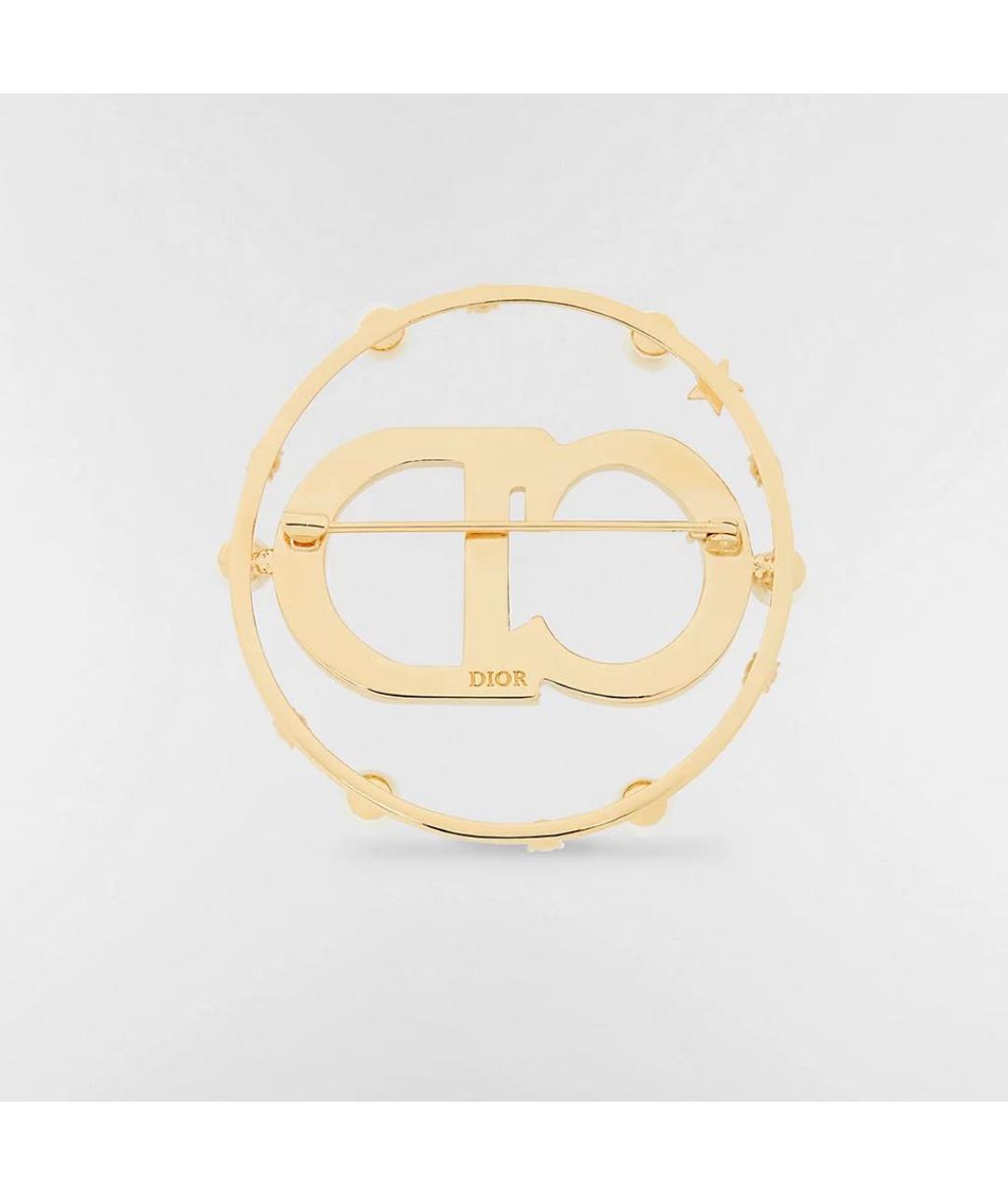 CHRISTIAN DIOR Золотая металлическая булавка / брошь, фото 4