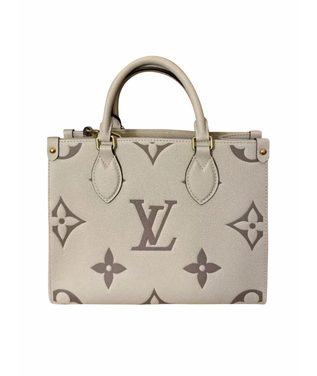LOUIS VUITTON Белая кожаная сумка тоут, фото 1