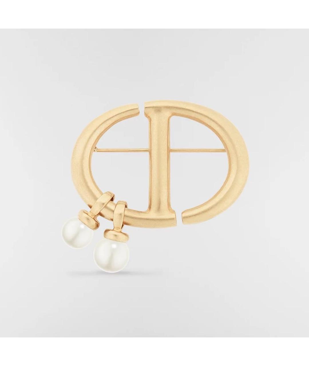 CHRISTIAN DIOR Золотая металлическая булавка / брошь, фото 4