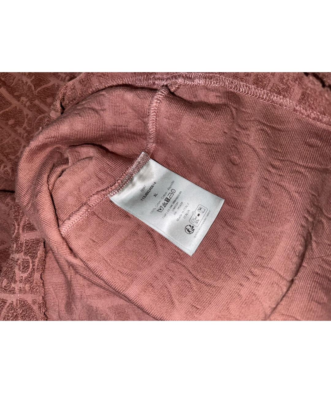 CHRISTIAN DIOR Коричневая хлопковая футболка, фото 6