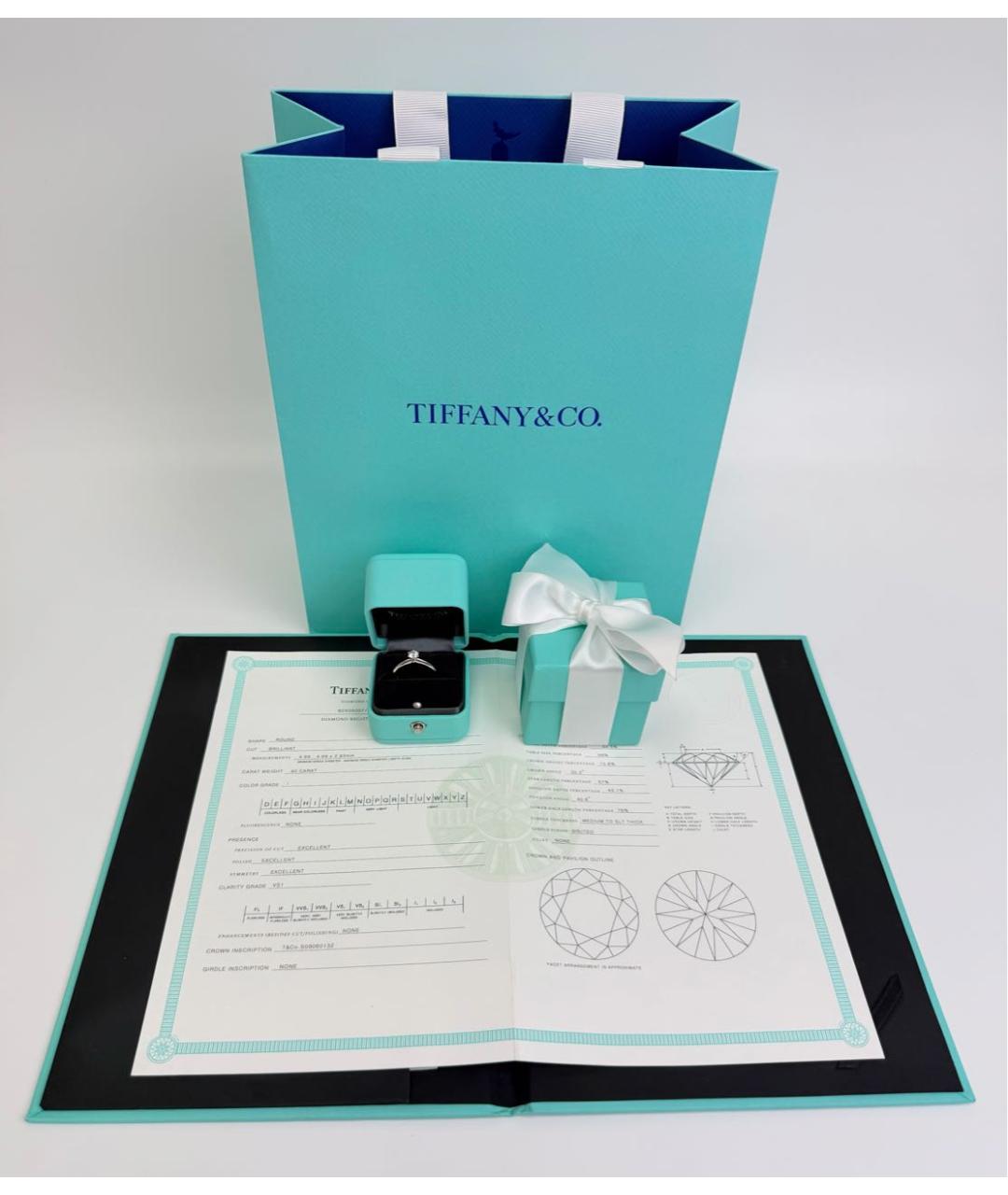 TIFFANY&CO Серебряное платиновое кольцо, фото 2