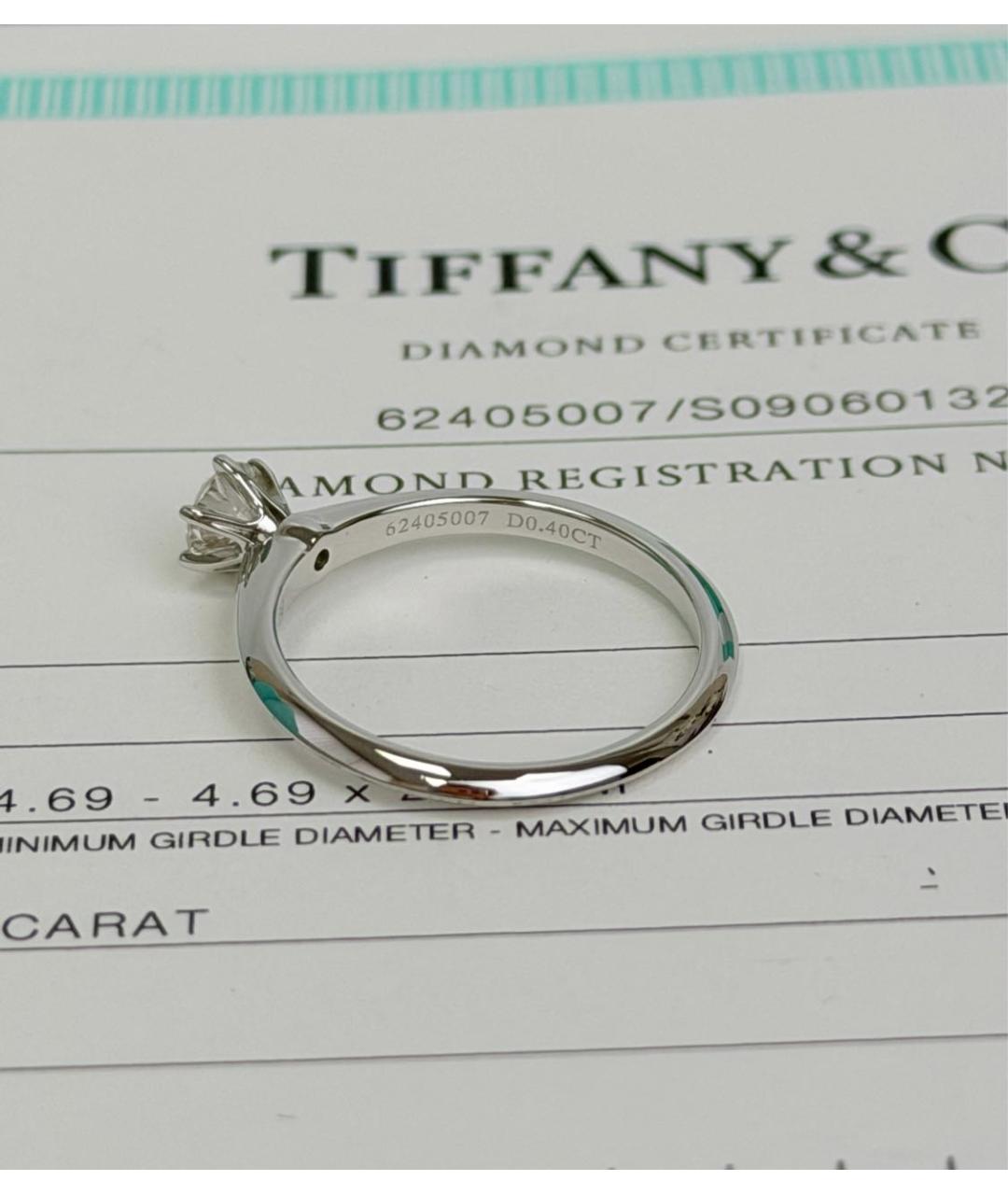 TIFFANY&CO Серебряное платиновое кольцо, фото 6