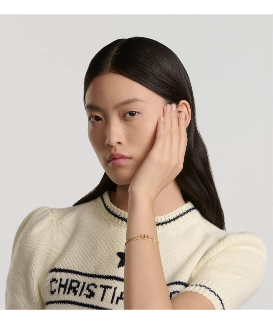 CHRISTIAN DIOR Золотой металлический браслет, фото 2