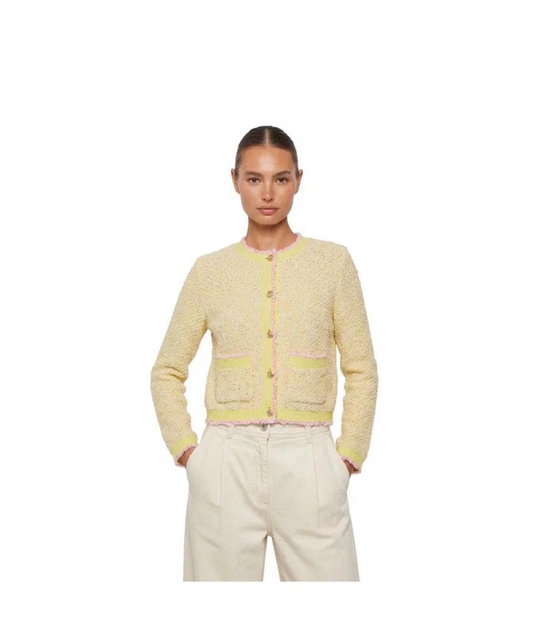 GUCCI Желтый хлопковый кардиган, фото 6