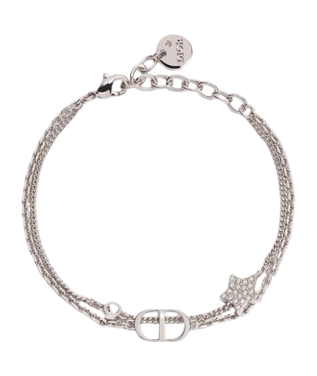 CHRISTIAN DIOR Серебрянный металлический браслет, фото 1