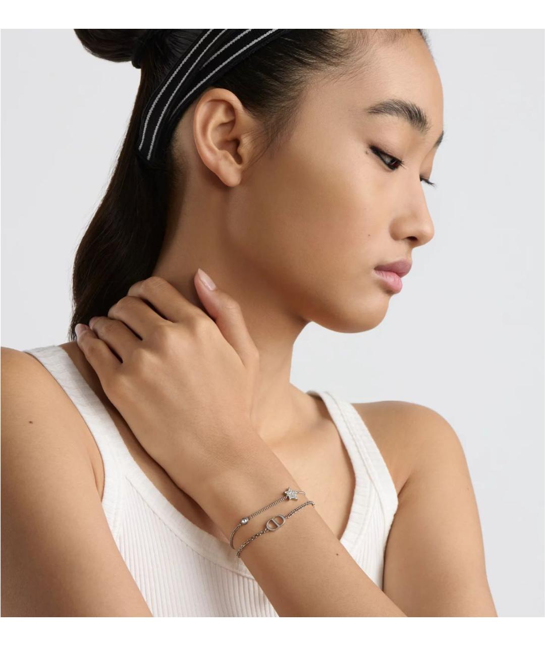 CHRISTIAN DIOR Серебрянный металлический браслет, фото 2