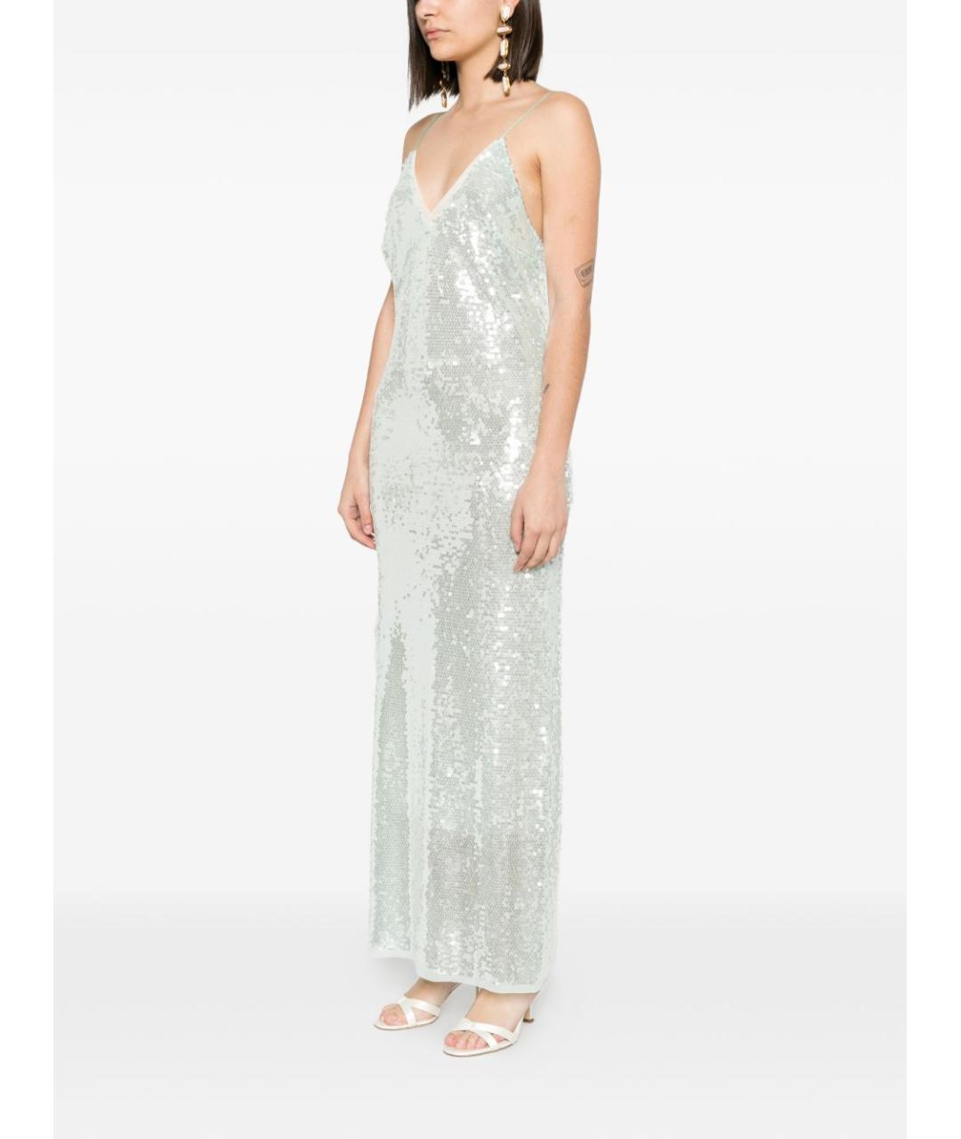 FORTE FORTE Голубое полиэстеровое вечернее платье, фото 4