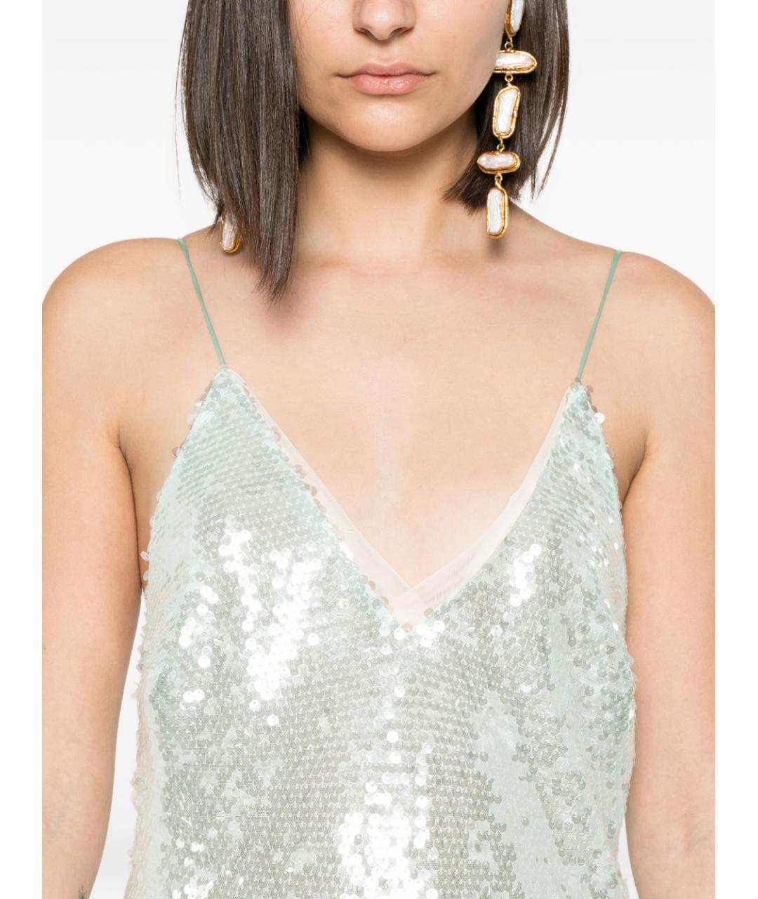 FORTE FORTE Голубое полиэстеровое вечернее платье, фото 2