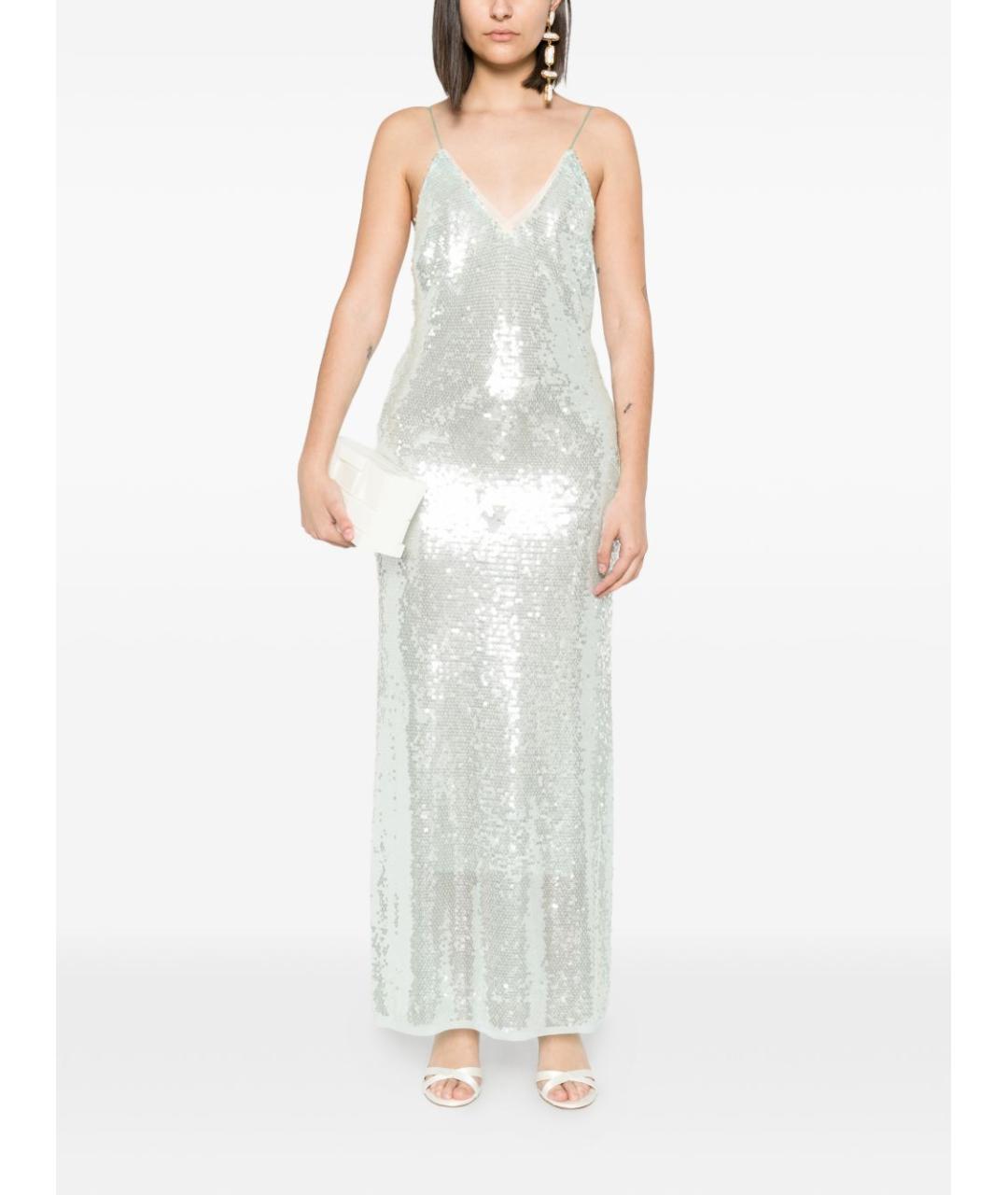 FORTE FORTE Голубое полиэстеровое вечернее платье, фото 5