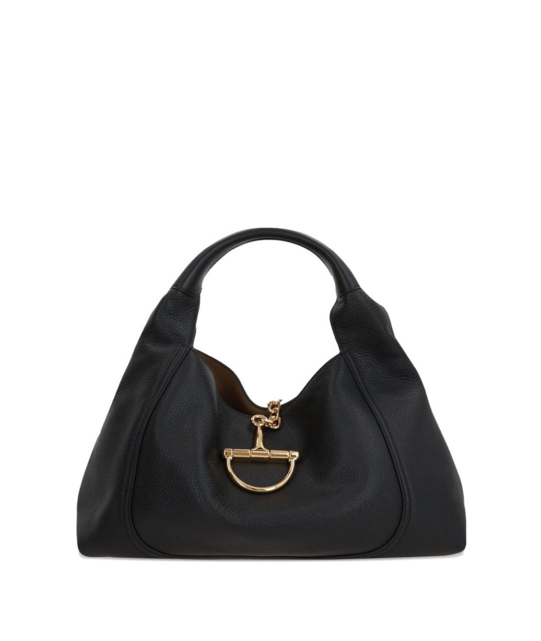 GUCCI Черная кожаная сумка тоут, фото 1