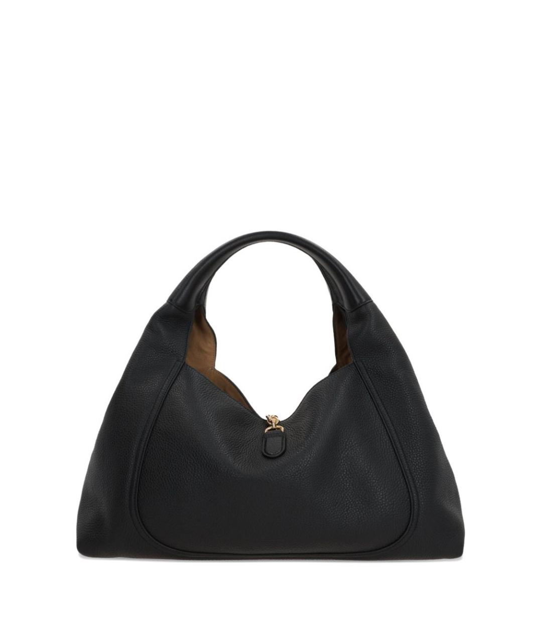 GUCCI Черная кожаная сумка тоут, фото 3