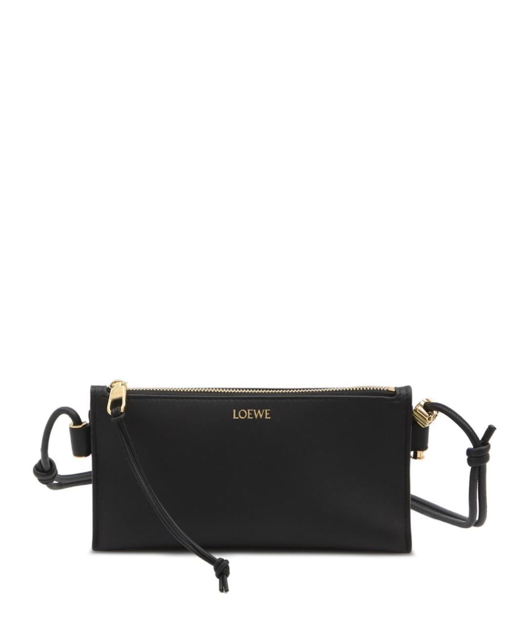 LOEWE Черная кожаная сумка через плечо, фото 1