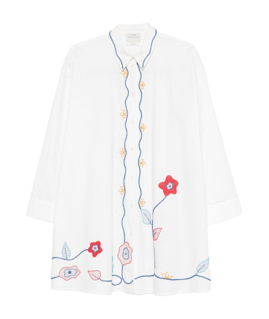 FORTE FORTE Белая хлопковая рубашка, фото 1