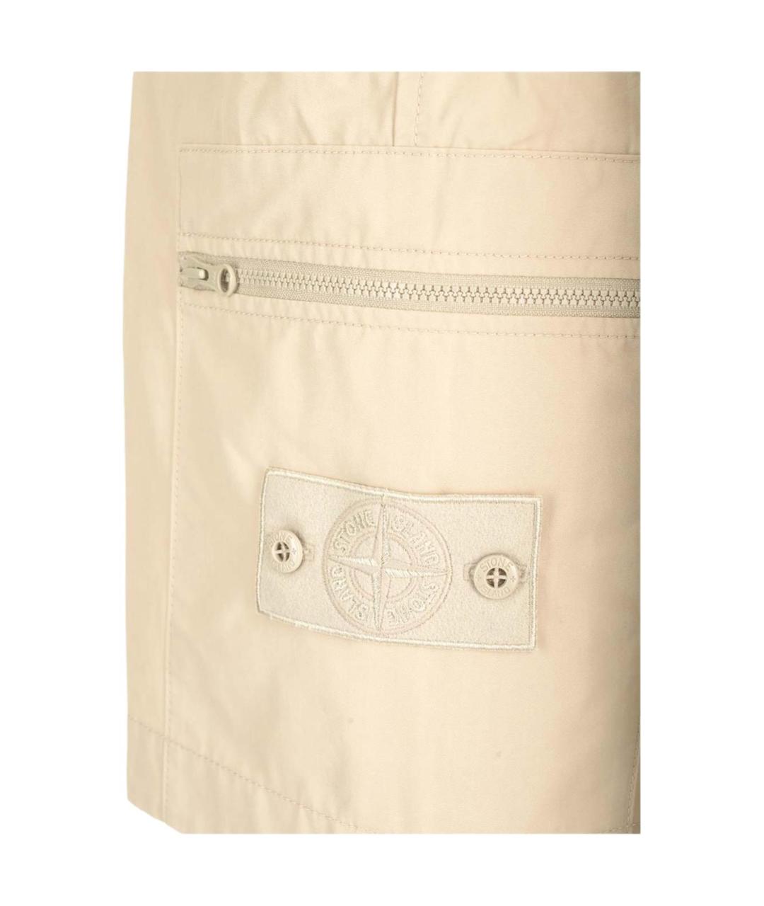 STONE ISLAND Хаки шорты, фото 3