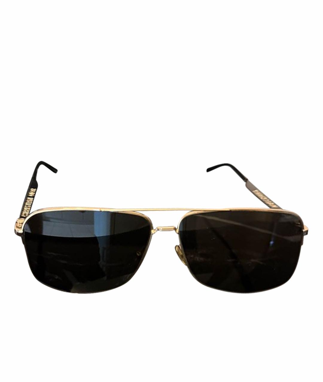 CHRISTIAN DIOR Черные металлические солнцезащитные очки, фото 1