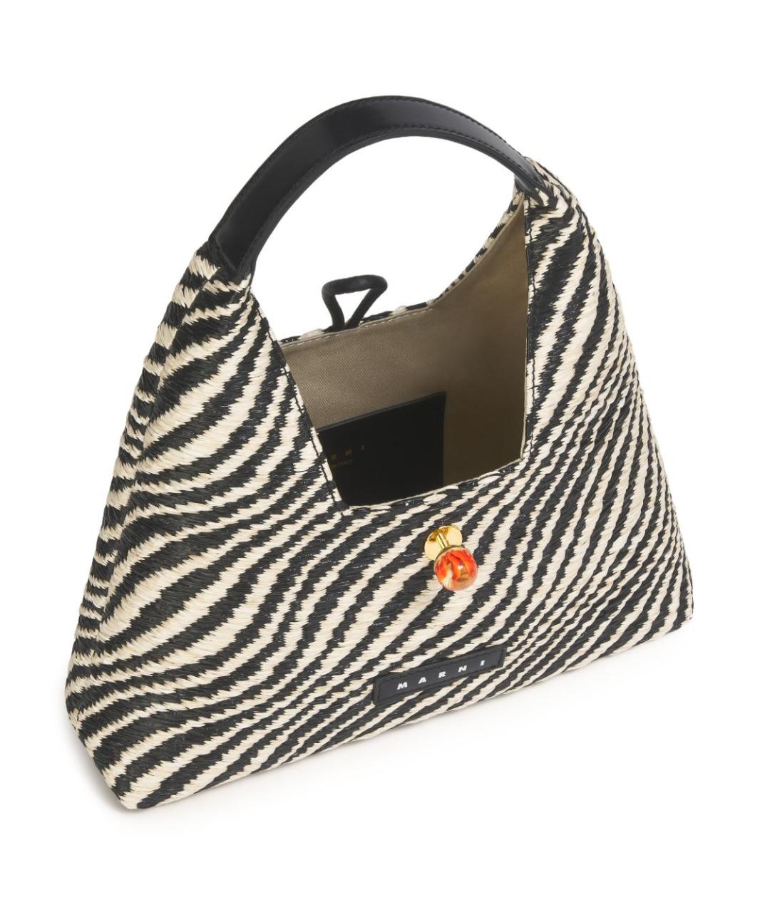 MARNI Черная синтетическая сумка тоут, фото 4