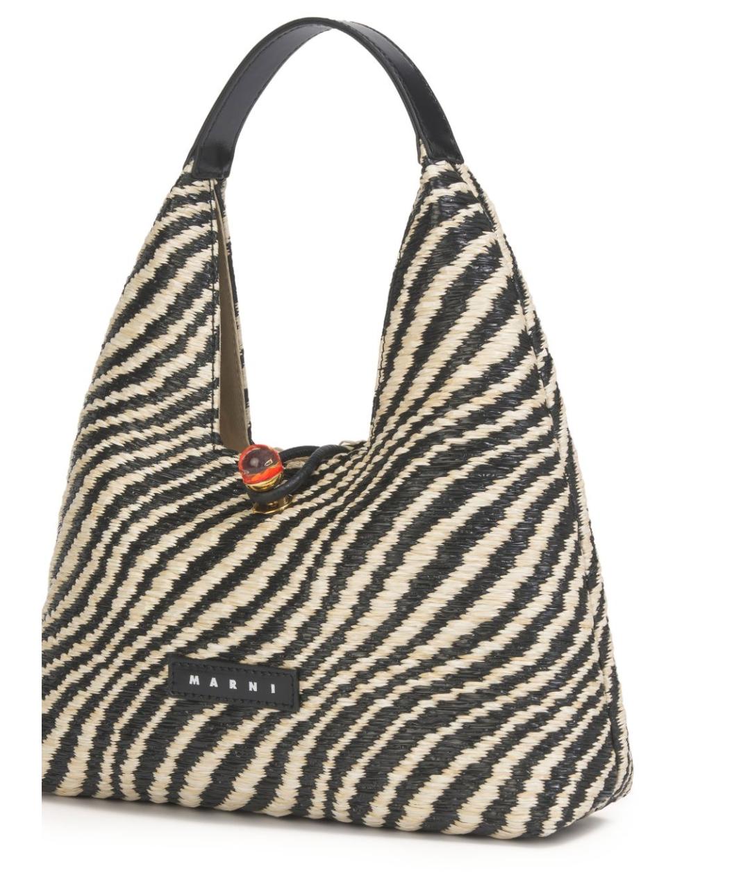 MARNI Черная синтетическая сумка тоут, фото 5