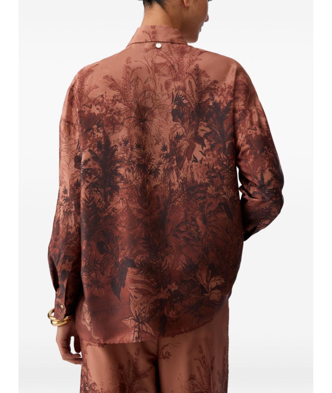 LIU JO Коричневая полиэстеровая рубашка, фото 5