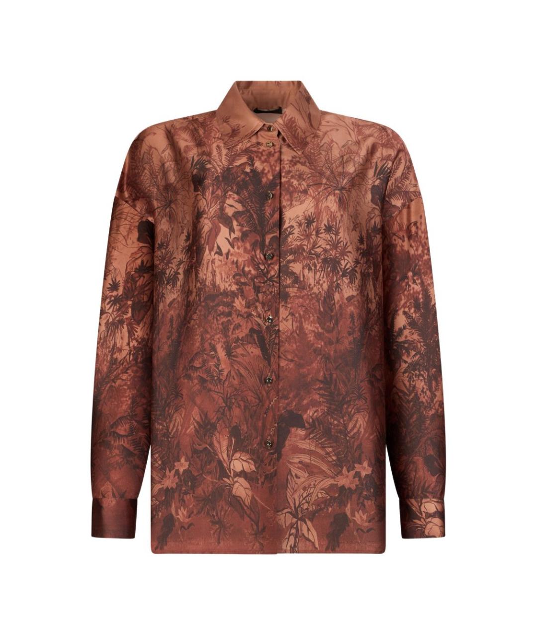 LIU JO Коричневая полиэстеровая рубашка, фото 1