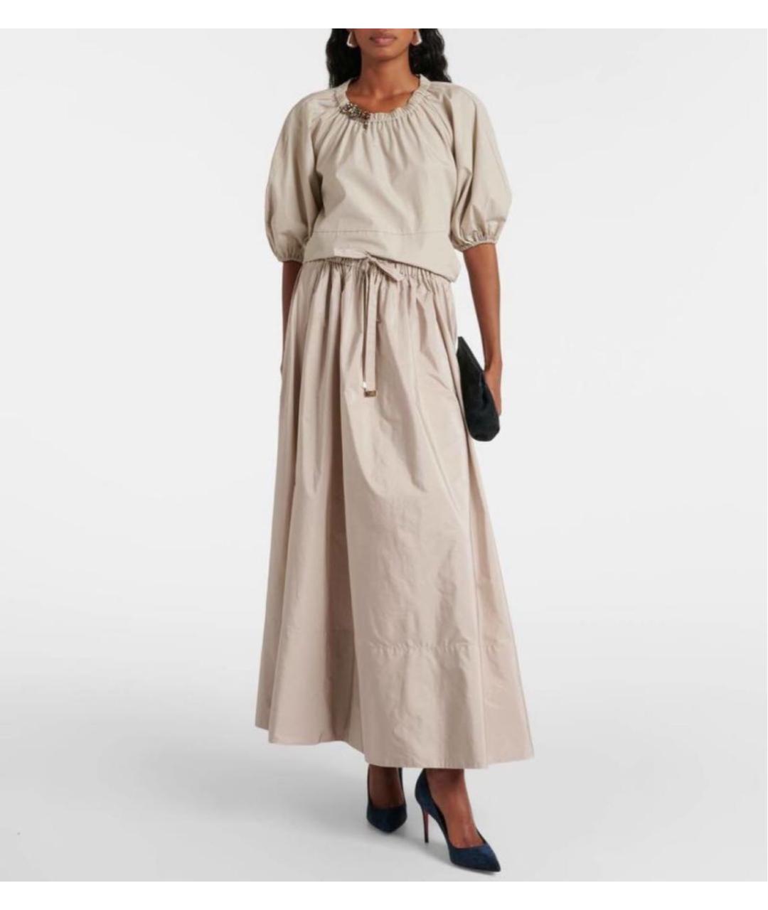 'S MAX MARA Серая полиэстеровая юбка макси, фото 8