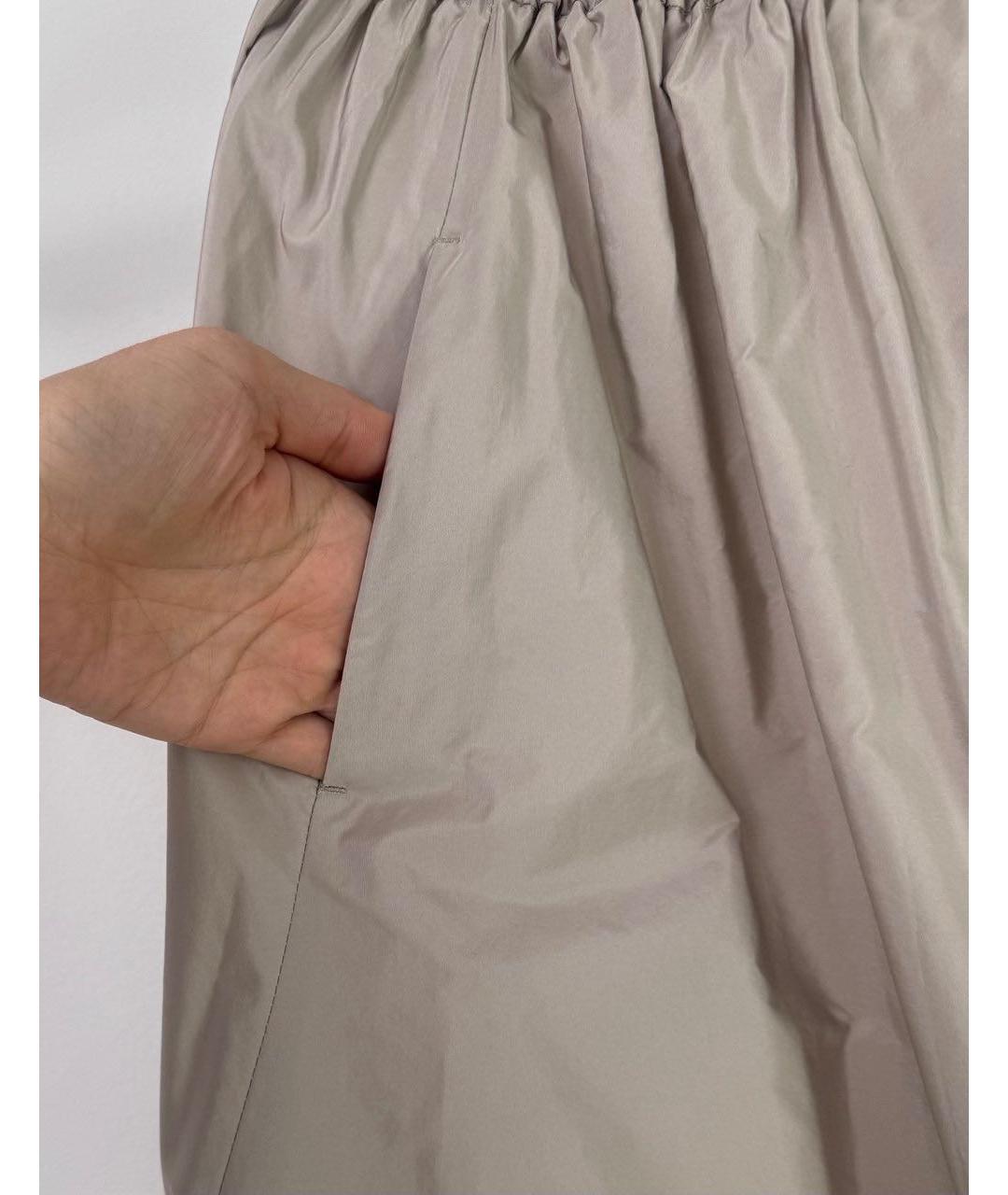 'S MAX MARA Серая полиэстеровая юбка макси, фото 6