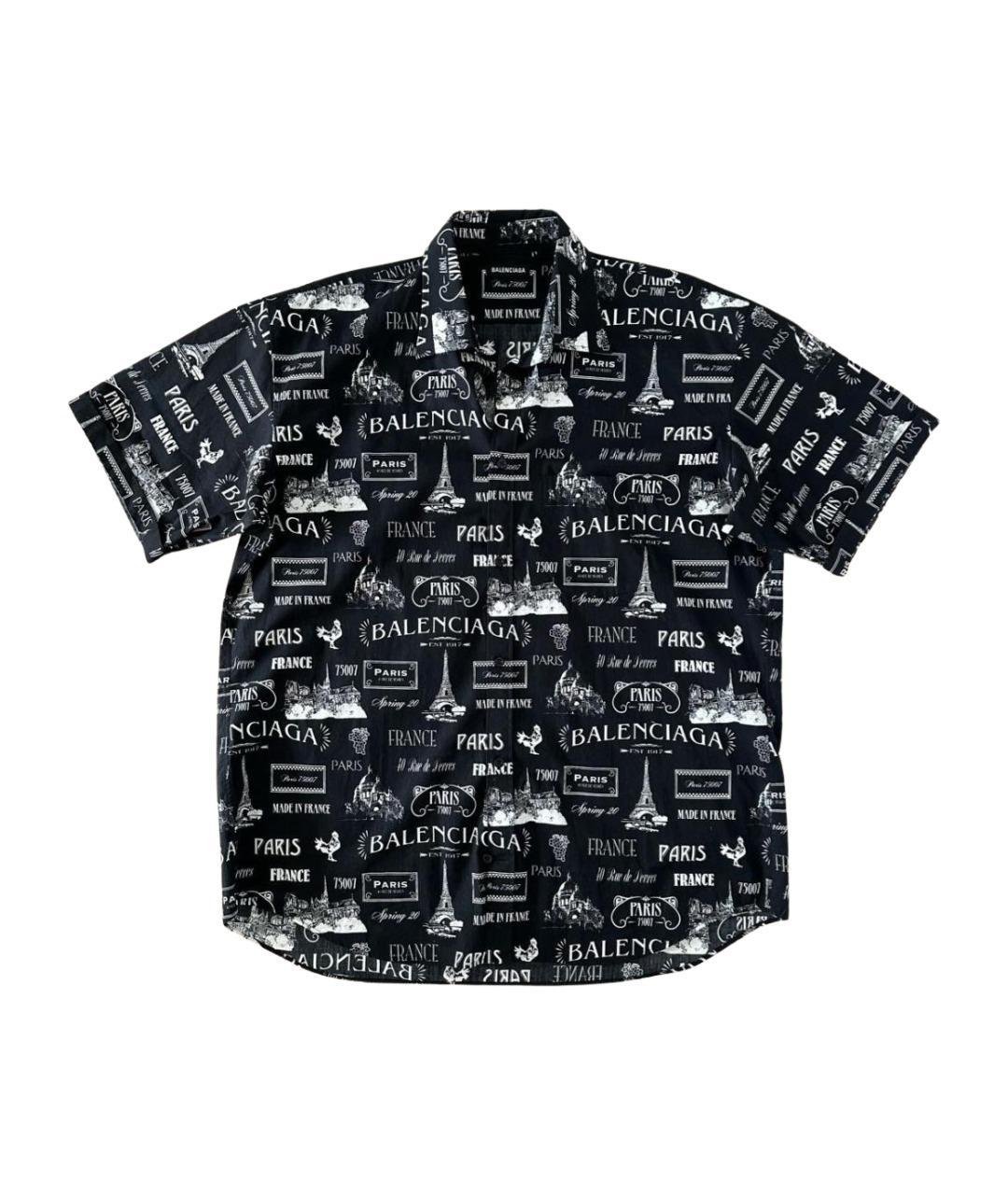 BALENCIAGA Черная хлопковая кэжуал рубашка, фото 1