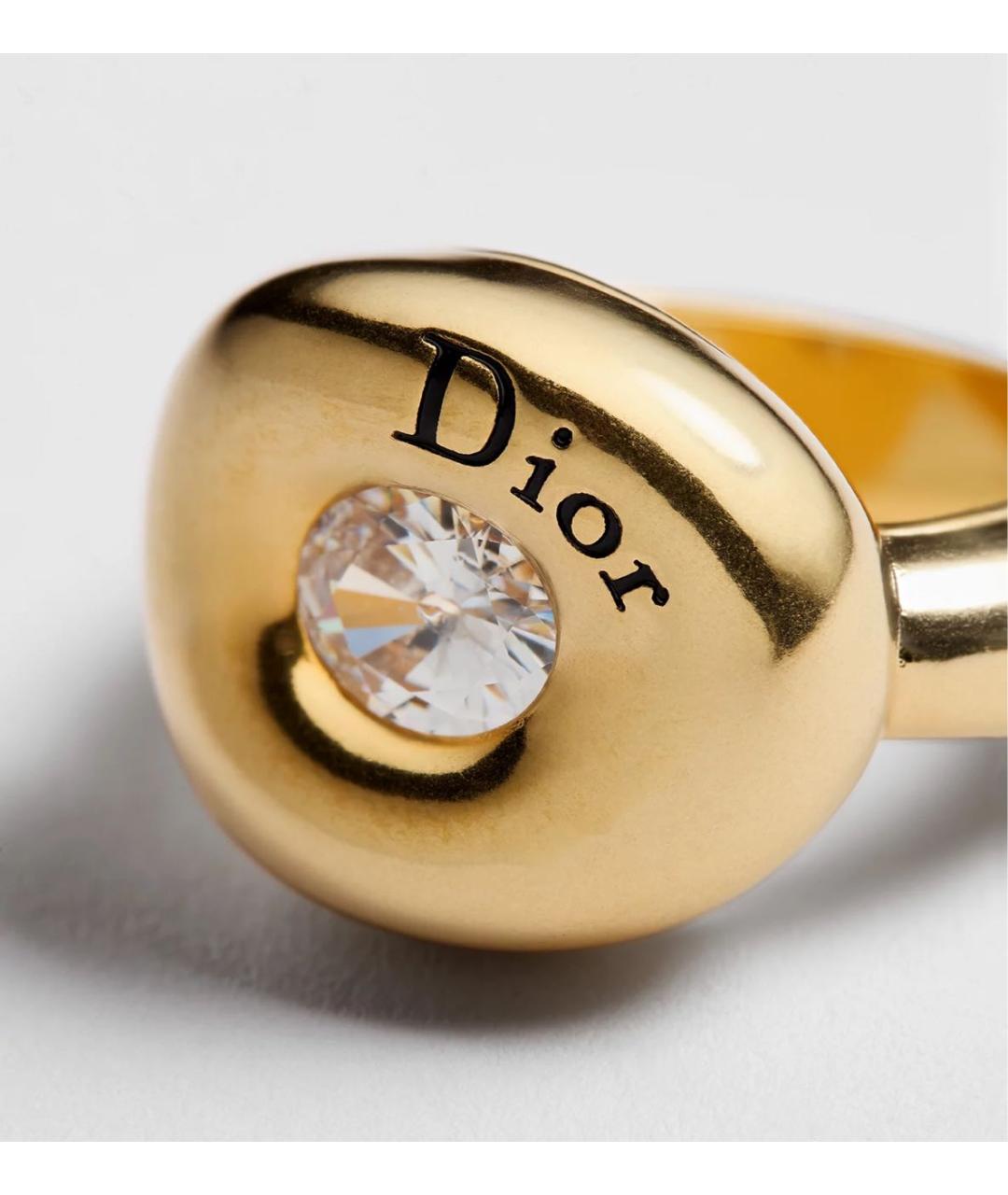 CHRISTIAN DIOR Золотое металлическое кольцо, фото 5