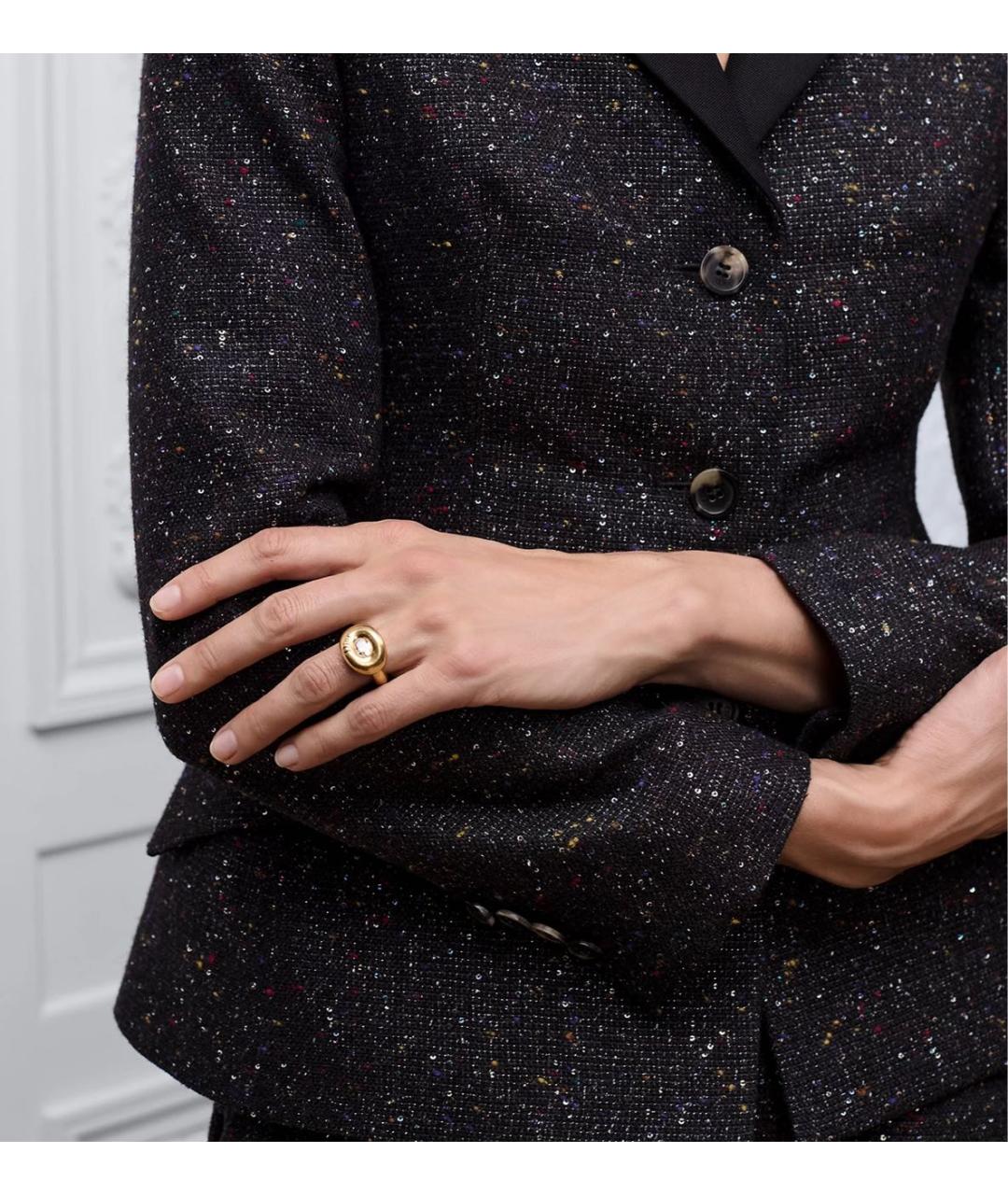 CHRISTIAN DIOR Золотое металлическое кольцо, фото 3