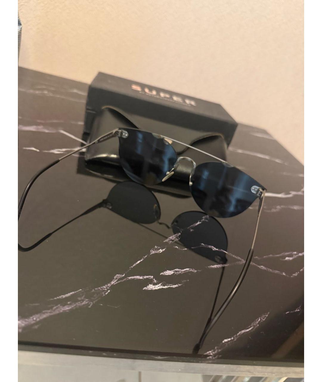 RETROSUPERFUTURE Черные металлические солнцезащитные очки, фото 5