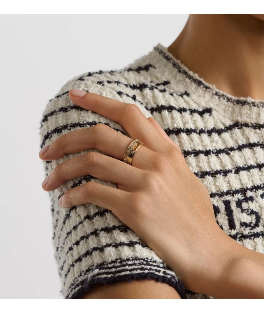 CHRISTIAN DIOR Золотое металлическое кольцо, фото 3